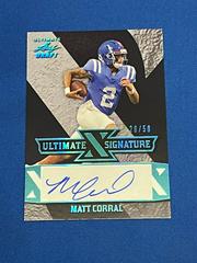 Matt Corral [Platinum Spectrum] Football Cards 2022 Leaf Ultimate Draft X Autographs Prices