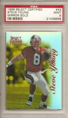Steve Young [Mirror Gold] #43 Football Cards 1996 Select Certified Prices