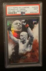 Georges St Pierre [Refractor] #UF-GSI Ufc Cards 2017 Topps UFC Chrome Fire Prices