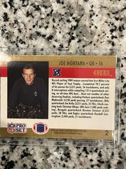 Back [Error Jim Kelly Yard Should Say 3,130] | Joe Montana [Kelly 3,521 Yds.] Football Cards 1990 Pro Set