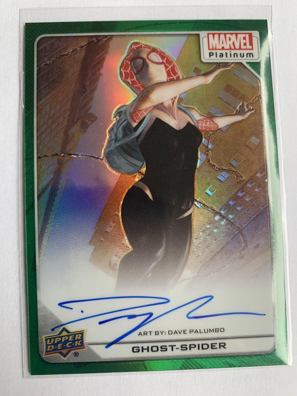 Ghost-Spider [Autograph Green Rainbow] #10 Marvel 2023 Upper Deck Platinum