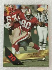 Jerry Rice [20 Stripe] #4 Football Cards 1993 Wild Card Prices