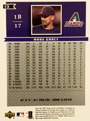 Rear | Mark Grace Baseball Cards 2003 Upper Deck MVP