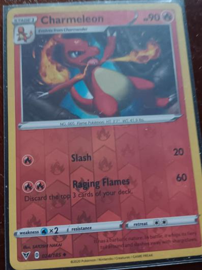 Charmeleon Reverse Holo Ungraded Pokemon Vivid Voltage