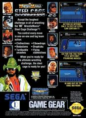 WWF Wrestlemania Steel Cage Challenge - Back | WWF Wrestlemania Steel Cage Challenge Sega Game Gear