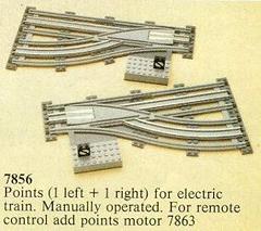 LEGO Set | Left and Right Manual Points with Electric Rails LEGO Train