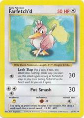 Pokemon Card Farfetch'd NM 27/102 Base Set 