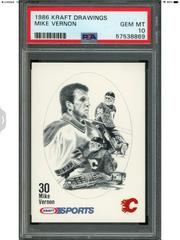 Front | Mike Vernon Hockey Cards 1986 Kraft Drawings