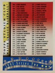 Checklist #1 Baseball Cards 1997 Stadium Club Prices