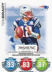 Tom Brady #NNO Football Cards 2010 Topps Attax Prices