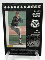 Back Of Card | Blake Snell Baseball Cards 2021 Panini Mosaic Aces