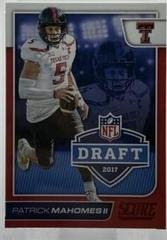Patrick Mahomes II [Red] Football Cards 2017 Panini Score NFL Draft Prices