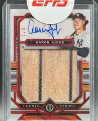 Aaron Judge [Red] Baseball Cards 2023 Topps Tribute Earned Stripes Autograph Relics Prices