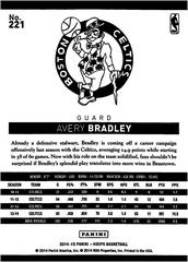 Back Of Card | Avery Bradley Basketball Cards 2014 Panini Hoops