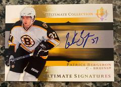 Patrice Bergeron #US-PB Hockey Cards 2005 Ultimate Collection Signatures Prices