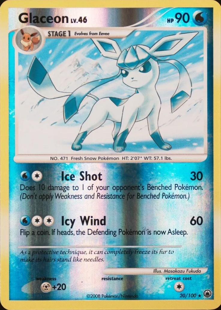 Glaceon [Reverse Holo] #20 Pokemon Majestic Dawn