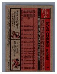 Back | Dave Collins Baseball Cards 1981 Coca Cola