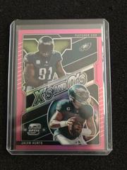 Fletcher Cox, Jalen Hurts [Pink] #XO-12 Football Cards 2021 Panini Contenders Optic Xs and Os Prices