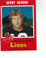 Gerry Herron Football Cards 1971 O Pee Chee CFL Prices