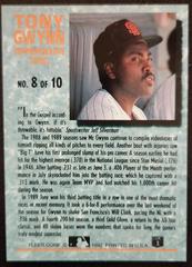 Back | Tony Gwynn #8 Baseball Cards 1992 Ultra Commemorative Series