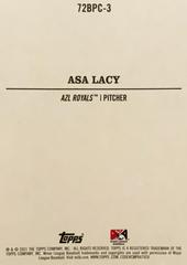Rear | Asa Lacy Baseball Cards 2021 Topps Heritage Minor League