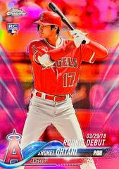 Shohei Ohtani [Pink Refractor] Baseball Cards 2018 Topps Chrome Update Prices
