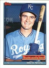 Brent Mayne #101 Baseball Cards 1991 Topps '90 M.L. Debut Prices
