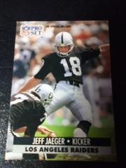Jeff Jaeger Football Cards 1991 Pro Set Prices