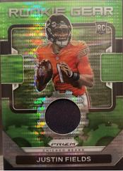 Justin Fields [Neon Green Pulsar] Football Cards 2021 Panini Prizm Rookie Gear Prices