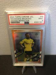 Youssoufa Moukoko [Orange] #55 Soccer Cards 2020 Topps Chrome UEFA Champions League Prices