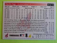 REVERSE | Charles Nagy Baseball Cards 1997 Score Team Collection