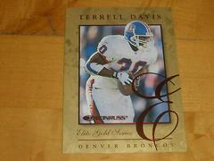 Terrell Davis [Gold] #5 Football Cards 1997 Panini Donruss Elite Prices
