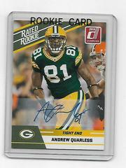 Andrew Quarless [Autograph] Football Cards 2010 Panini Donruss Rated Rookies Prices