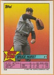 Bruce Hurst #29 Baseball Cards 1989 Topps Stickercards Blank Back Prices