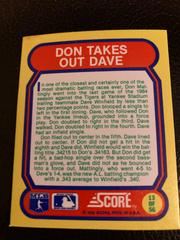 Don Takes Out Dave Baseball Cards 1988 Score Magic Motion Great Moments in Baseball Prices