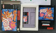 Box, Cartridge, Manual, And Tray | Bubsy Super Nintendo