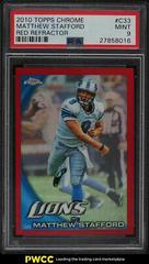 Matthew Stafford [Red Refractor] #C33 Football Cards 2010 Topps Chrome Prices