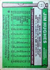 Back Of Card | Jim Hughes Baseball Cards 1976 Topps