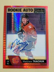 Matthew Tkachuk [Red Prism] Hockey Cards 2016 O-Pee-Chee Platinum Rookie Autographs Prices
