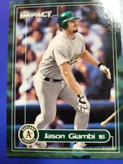 Jason Giambi #186 Baseball Cards 2000 Fleer Impact Genuine Coverage Prices