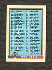 Checklist VI #704 Baseball Cards 1991 Bowman Prices