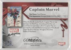 Back Of Card | Captain Marvel Marvel 2018 Masterpieces E-Pack Achievement