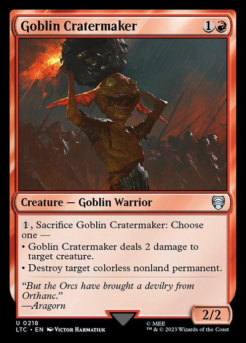 Goblin Cratermaker #218 Prices | Magic Lord of the Rings Commander ...