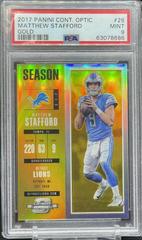 Matthew Stafford [Gold] Football Cards 2017 Panini Contenders Optic Prices