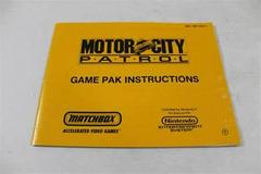 Motor City Patrol - Manual | Motor City Patrol NES