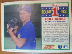 Back | Roger Salkeld Baseball Cards 1990 Score