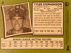 Rear | Tyler Stephenson [Blue] Baseball Cards 2020 Topps Heritage Minor League