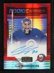 Ilya Sorokin [Red Prism] Hockey Cards 2020 O Pee Chee Platinum Rookie Autographs Prices