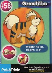 Growlithe #58 Pokemon Burger King Prices