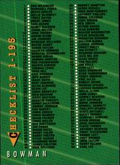 Checklist 1-195 #389 Football Cards 1994 Bowman Prices